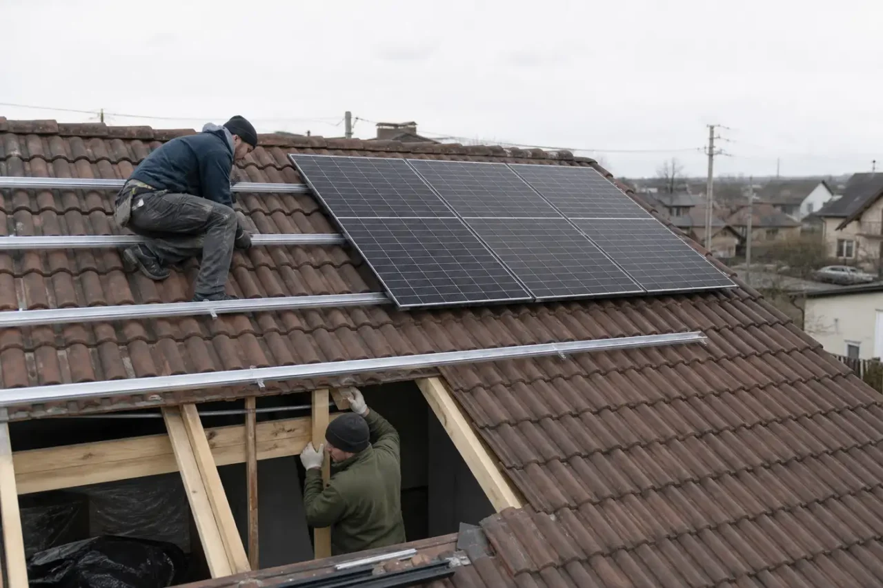 Panouri fotovoltaice pe acoperiș, după verificarea șarpantei